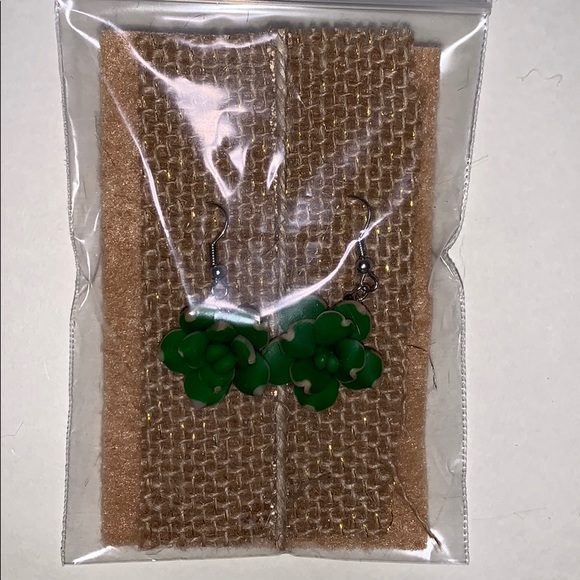 Succulent Drop Earrings, Handmade - Picture 3 of 3